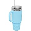 40oz Tumbler Stainless Steel Travel Mug - With Handle, Snap Lid, Straw