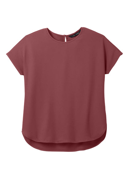 Women's Stretch Crepe Crew Neck Top