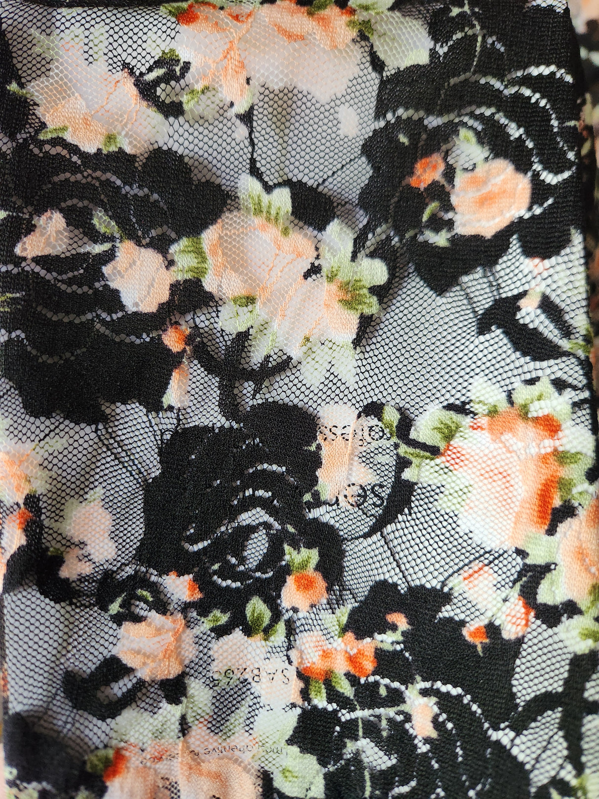 David & Dani Floral Print Mesh Long Sleeve Layering Top