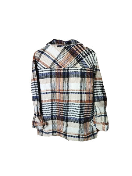 LTX Sportswear Plaid Collared Jacket Shacket