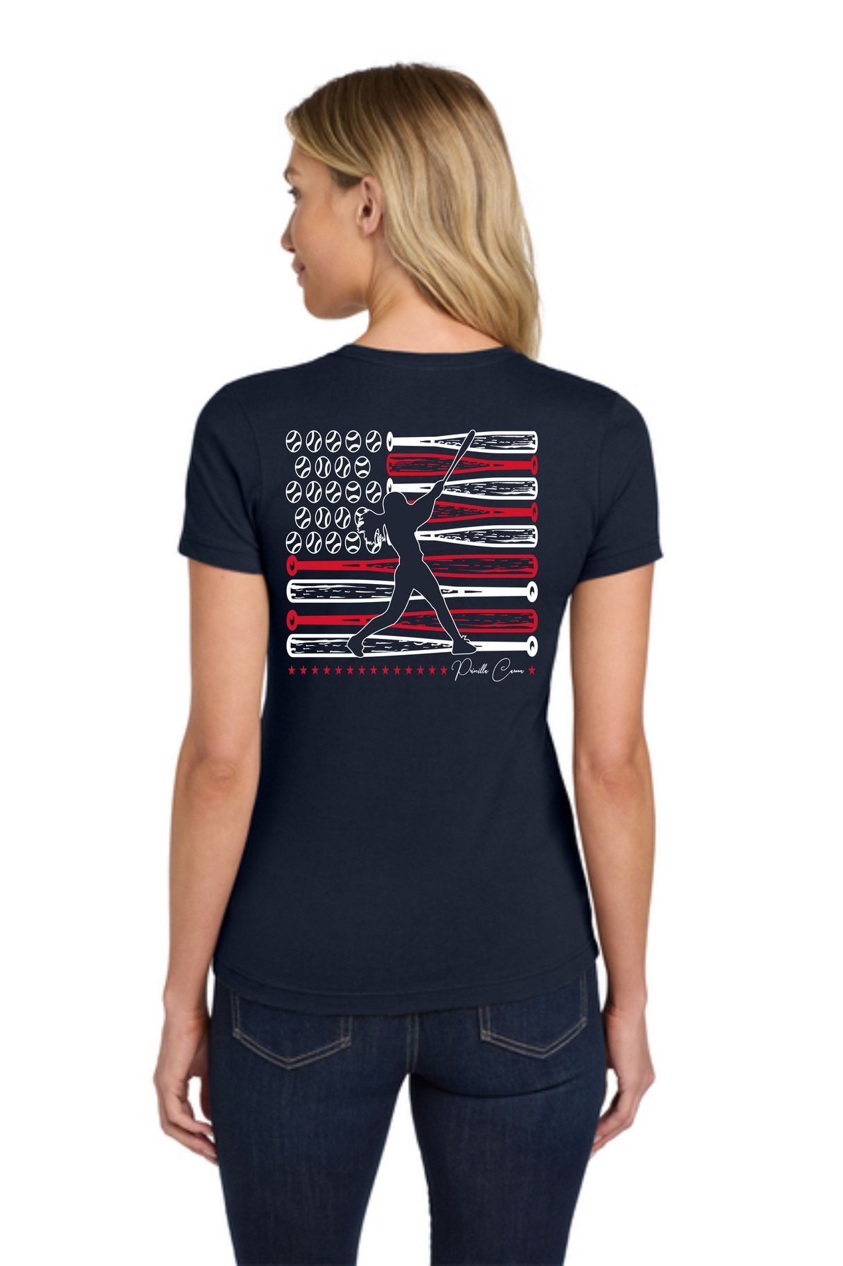 All American Softball Navy Graphic T-Shirt