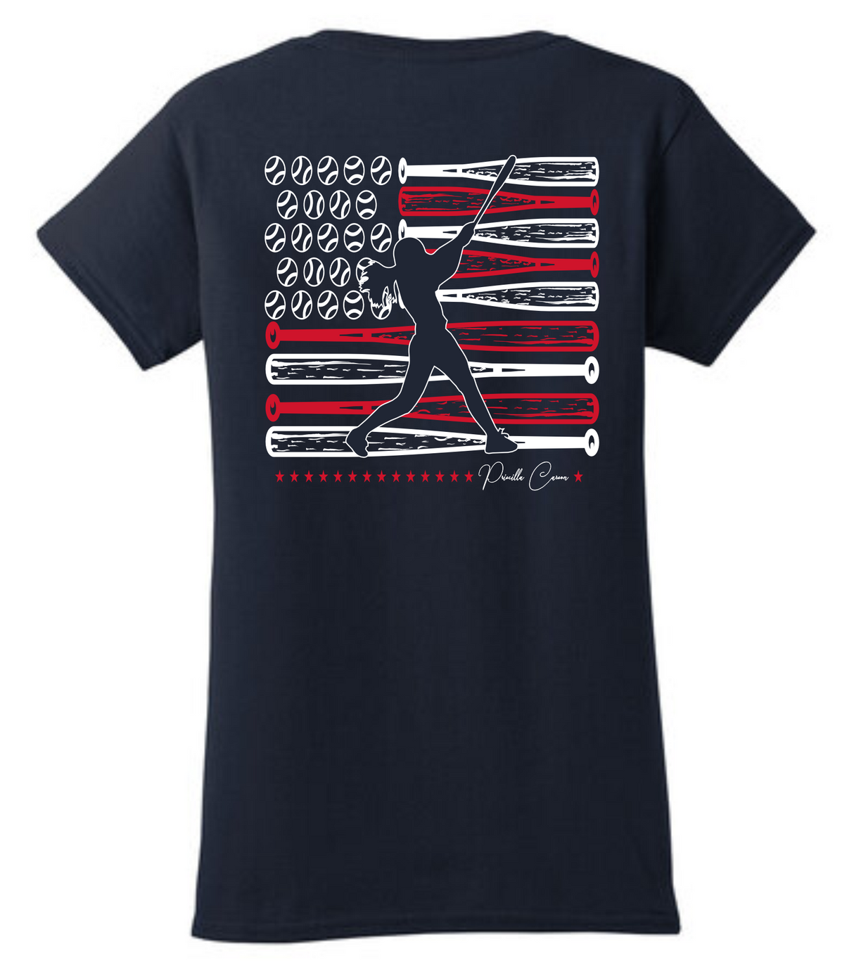 All American Softball Navy Graphic T-Shirt