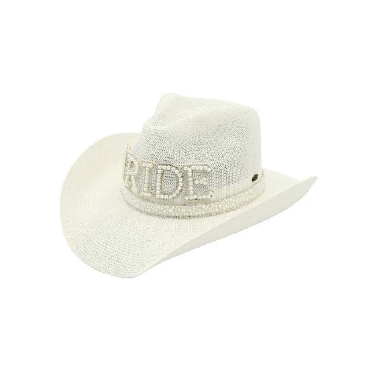 C.C Brand BRIDE Cowboy hat w/Pearl & Rhinestone