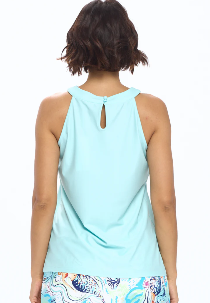 Aryeh Mint Lynn Sleeveless Yoke Top