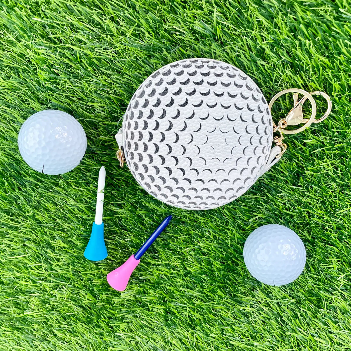 Golf Ball Key Chain Bag Charm