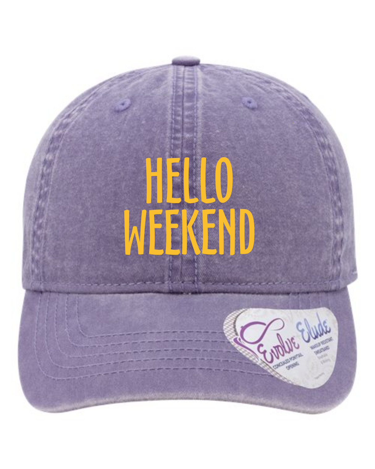 Hello Weekend Ponytail Violets Cap