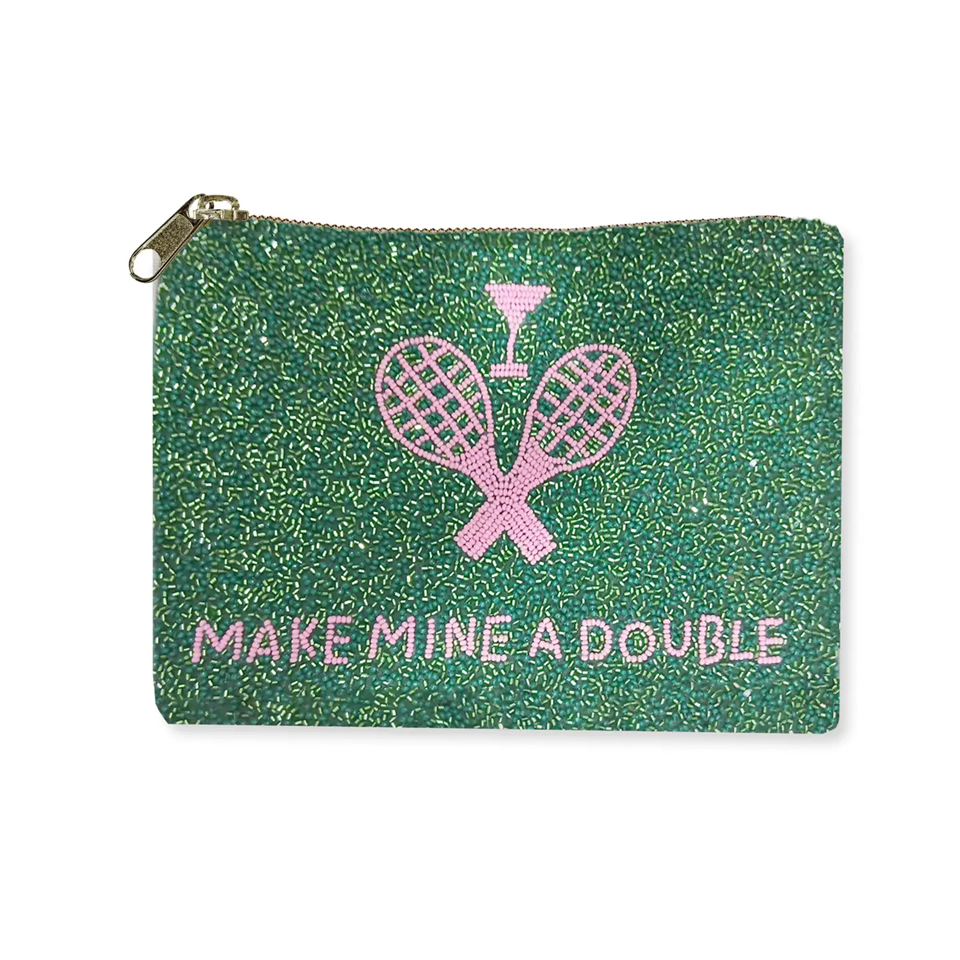 Tennis Mini Beaded Coin Purse
