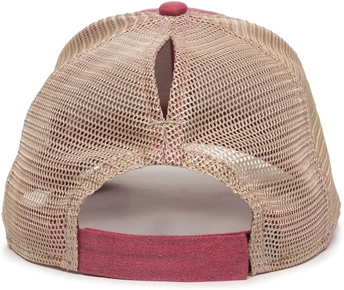 Muddy Carrots Pony Tail Mesh Back Hat