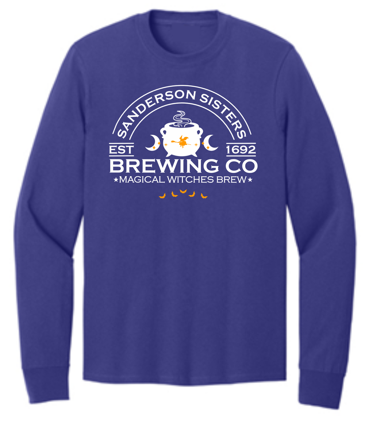 Sanderson Sisters Brewing Co Long Sleeve T-Shirt, Halloween Magical Witches Design