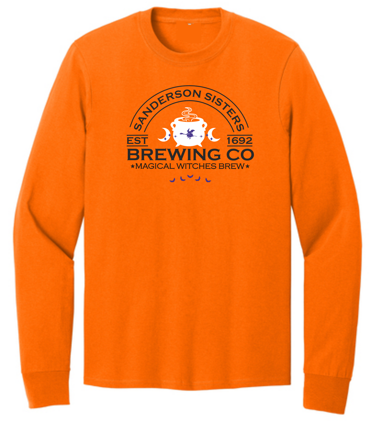 Sanderson Sisters Brewing Co Long Sleeve T-Shirt, Halloween Magical Witches Design
