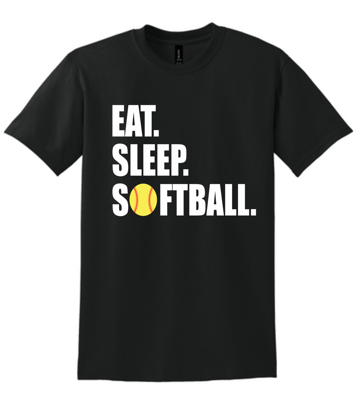Eat Sleep Softball Short Sleeve T Shirt
