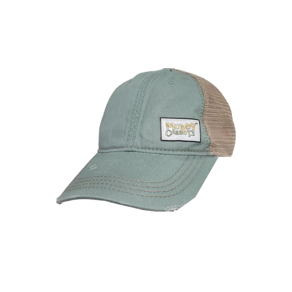 Muddy Carrots Tea stained mesh back hat