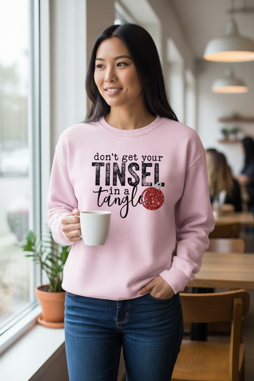 Tinsel Unisex Jerzees Crewneck Sweatshirt Fleece Size Large