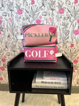 Anne Cate Pink Pickleball Courtside Bag / Carry All Pouch