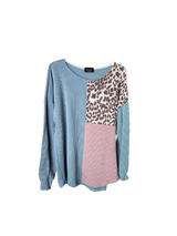 LTX Sportswear USA Cheeta Print Color Block Pullover Top