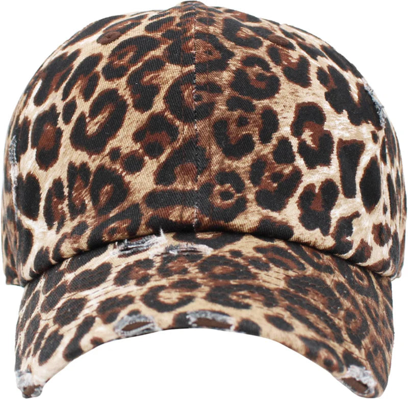Leopard Distressed Hat