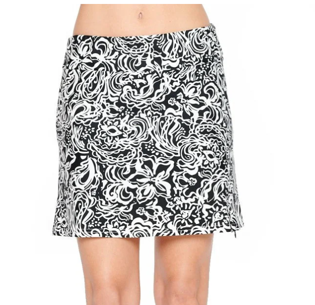 Aryeh Black and White Hibiscus Tessa Skort
