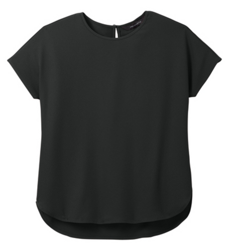 Women's Stretch Crepe Crew Neck Top