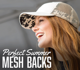 Hello Weekend Ponytail Mesh Back Longhorn Cap