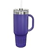 Polar Camel 40 oz. Royal Blue Travel Mug with Straw and Snap Lid