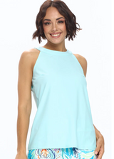 Aryeh Mint Lynn Sleeveless Yoke Top