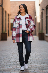 LTX Sportswear Plaid Collared Jacket Shacket