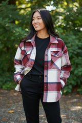 LTX Sportswear Plaid Collared Jacket Shacket
