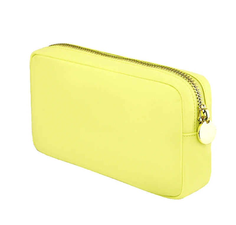 Stacy Round Zippered Nylon Cosmetic/Travel Pouch